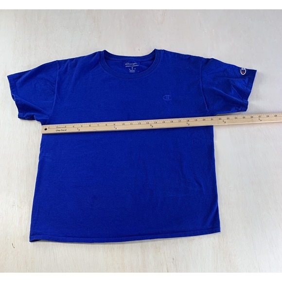 Champion Mens Basic Blue Cotton‎ T-shirt Size Medium - Picture 5 of 5